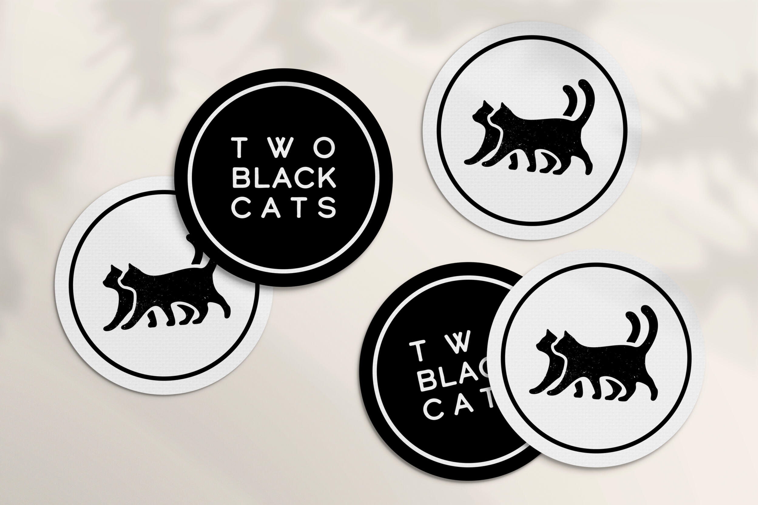 Two Black Cats - Coaster Designs