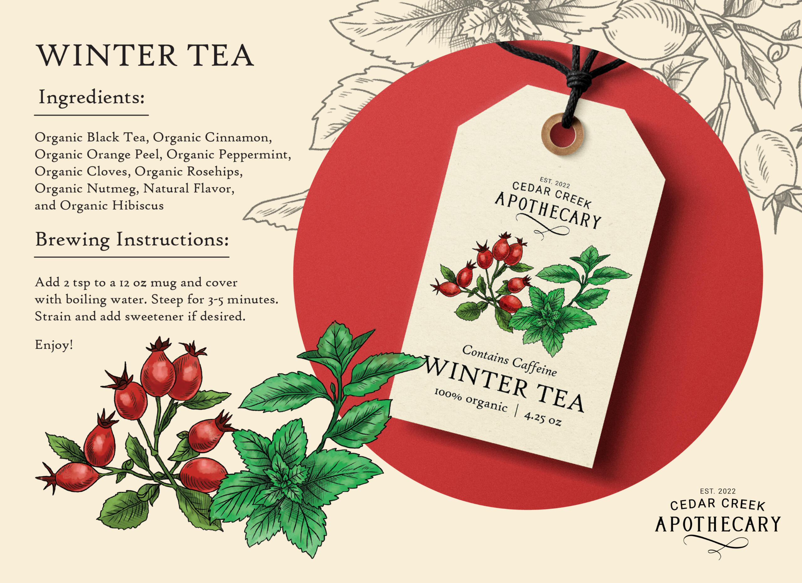 Winter Tea Label - Showcase